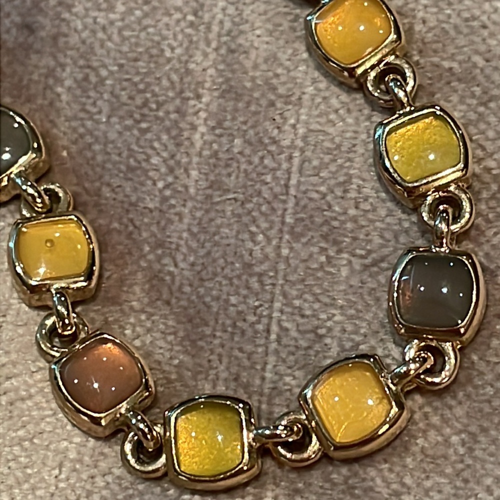 Liz Claiborne Yellow and Gray Bracelet